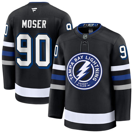 J.J Moser Tampa Bay Lightning 2025 Alternate Premium Black Jersey