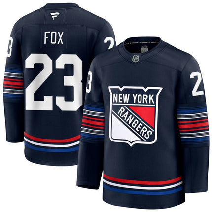Adam Fox New York Rangers 2025 Alternate Premium Navy Jersey