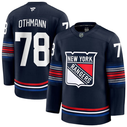 Brennan Othmann New York Rangers 2025 Alternate Premium Navy Jersey
