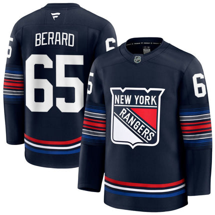 Brett Berard New York Rangers 2025 Alternate Premium Navy Jersey