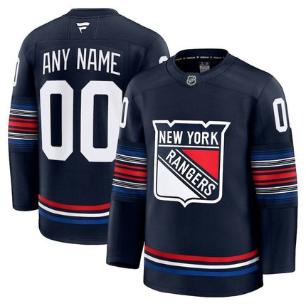 Custom Name New York Rangers 2025 Alternate Premium Navy Jersey
