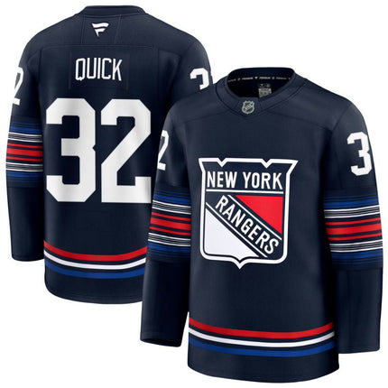 Jonathan Quick New York Rangers 2025 Alternate Premium Navy Jersey