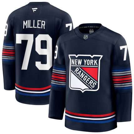 K'Andre Miller New York Rangers 2025 Alternate Premium Navy Jersey