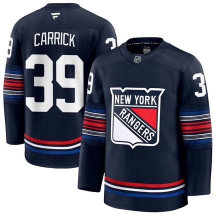 Sam Carrick New York Rangers 2025 Alternate Premium Navy Jersey