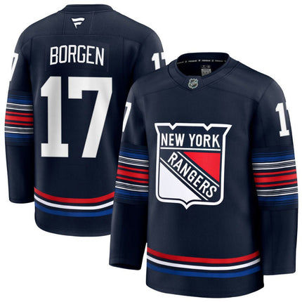 Will Borgen New York Rangers 2025 Alternate Premium Navy Jersey