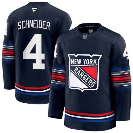 Braden Schneider New York Rangers 2025 Alternate Premium Navy Jersey