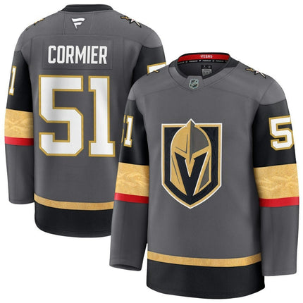 Lukas Cormier Vegas Golden Knights 2025 Alternate Premium Gray Jersey