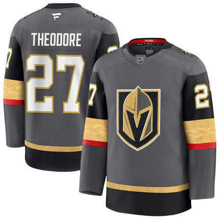 Shea Theodore Vegas Golden Knights 2025 Alternate Premium Gray Jersey