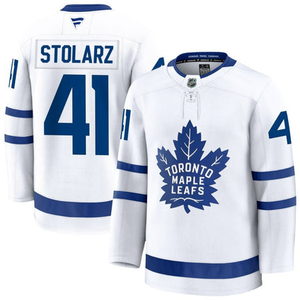 Anthony Stolarz Toronto Maple Leafs 2025 Away Premium White Jersey