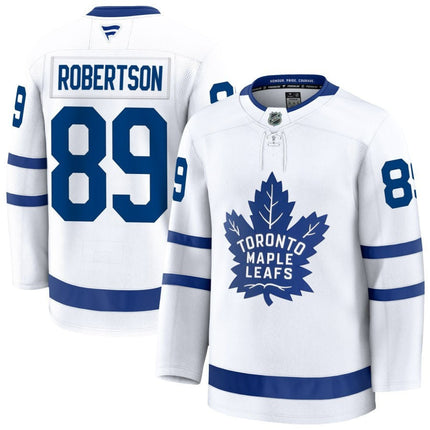Nicholas Robertson Toronto Maple Leafs 2025 Away Premium White Jersey