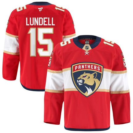 Anton Lundell Florida Panthers 2025 Home Red Jersey