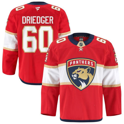 Chris Driedger Florida Panthers 2025 Home Red Jersey