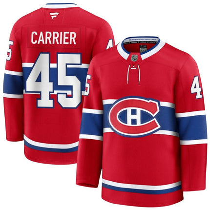Alexandre Carrier Montreal Canadiens 2025 Home Premium Red Jersey