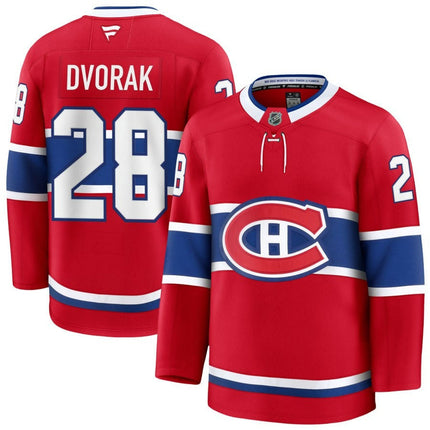 Christian Dvorak Montreal Canadiens 2025 Home Premium Red Jersey