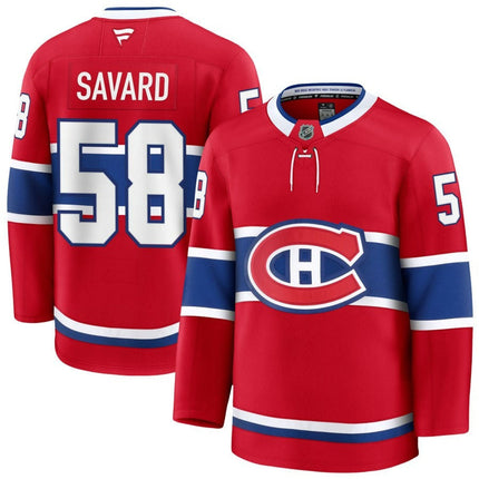 David Savard Montreal Canadiens 2025 Home Premium Red Jersey