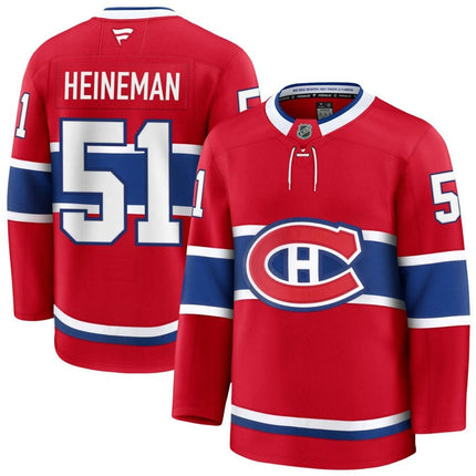 Emil Heineman Montreal Canadiens 2025 Home Premium Red Jersey