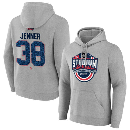 Boone Jenner Columbus Blue Jackets 2025 Stadium Series Pick-A-Player Gray Pullover Hoodie
