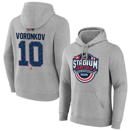 Dmitri Voronkov Columbus Blue Jackets 2025 Stadium Series Pick-A-Player Gray Pullover Hoodie