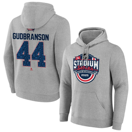 Erik Gubbranson Columbus Blue Jackets 2025 Stadium Series Pick-A-Player Gray Pullover Hoodie