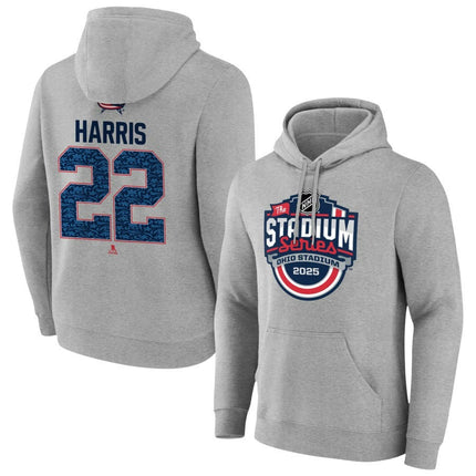 Jordan Harris Columbus Blue Jackets 2025 Stadium Series Pick-A-Player Gray Pullover Hoodie