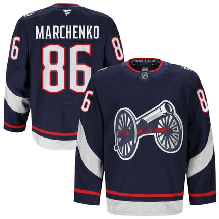 Kirill Marchenko Columbus Blue Jackets 2025 NHL Stadium Series Premium Navy Jersey