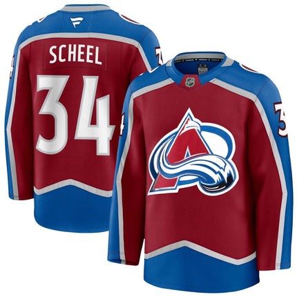 Adam Scheel Colorado Avalanche 2025 Burgundy Home Premium Jersey