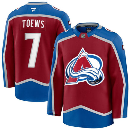 Devon Toews Colorado Avalanche 2025 Burgundy Home Premium Jersey