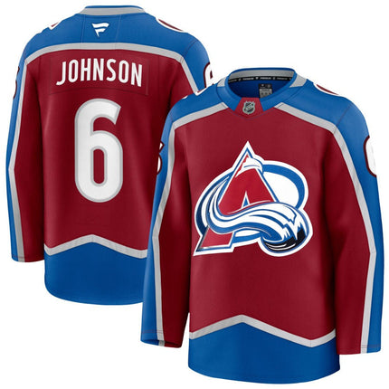 Erik Johnson Colorado Avalanche 2025 Burgundy Home Premium Jersey