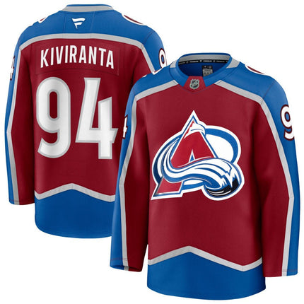 Joel Kiviranta Colorado Avalanche 2025 Burgundy Home Premium Jersey