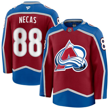 Martin Necas Colorado Avalanche 2025 Burgundy Home Premium Jersey