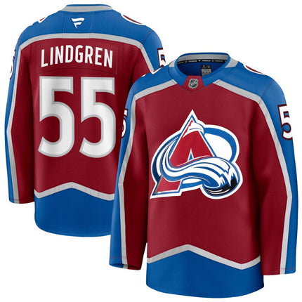 Ryan Lindgren Colorado Avalanche 2025 Burgundy Home Premium Jersey
