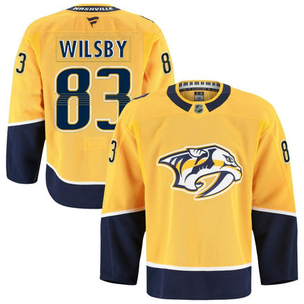 Adam Wilsby Nashville Predators 2025 Home Premium Gold Jersey