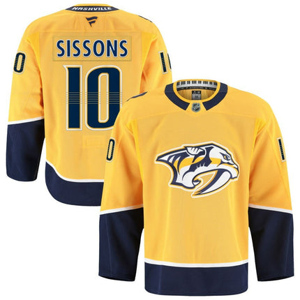 Colton Sissons Nashville Predators 2025 Home Premium Gold Jersey
