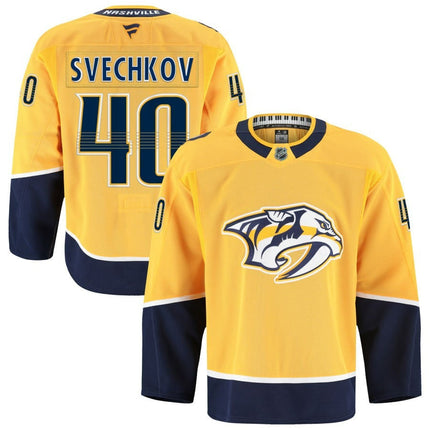 Fedor Svechkov Nashville Predators 2025 Home Premium Gold Jersey