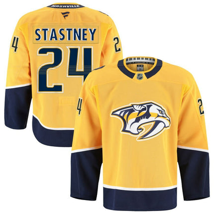 Spencer Stastney Nashville Predators 2025 Home Premium Gold Jersey