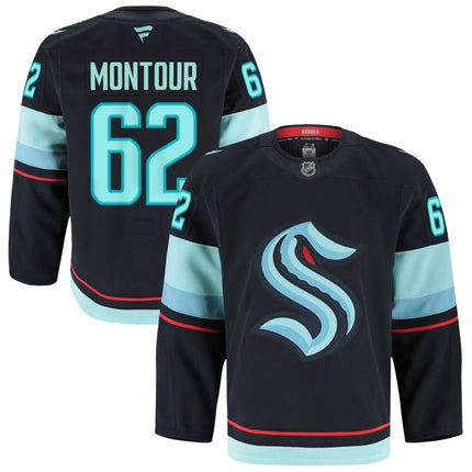 Brandon Montour Seattle Kraken 2025 Home Premium Jersey - Blue