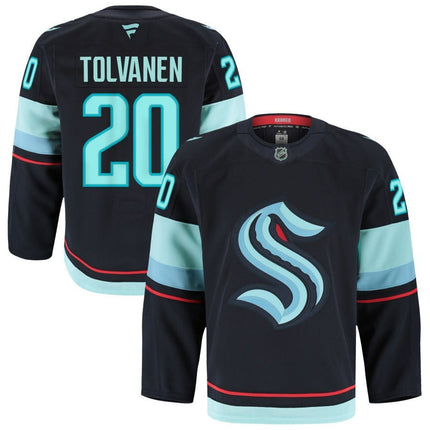 Eeli Tolvanen Seattle Kraken 2025 Home Premium Jersey - Blue