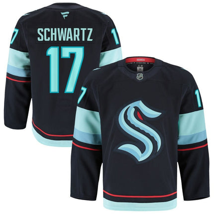 Jaden Schwartz Seattle Kraken 2025 Home Premium Jersey - Blue