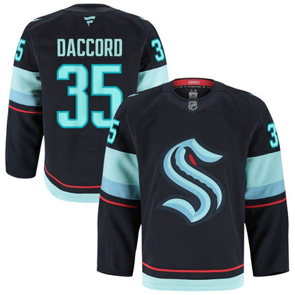 Joey Daccord Seattle Kraken 2025 Home Premium Jersey - Blue