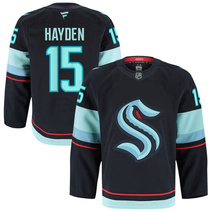 John Hayden Seattle Kraken 2025 Home Premium Jersey - Blue
