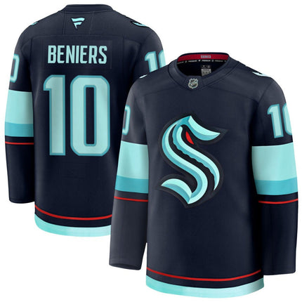 Matty Beniers Seattle Kraken 2025 Home Premium Jersey - Blue