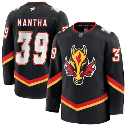Anthony Mantha Calgary Flames 2025 Alternate Premium Jersey - Black
