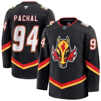 Brayden Pachal Calgary Flames 2025 Alternate Premium Jersey - Black
