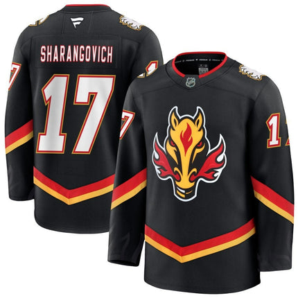 Yegor Sharangvich Calgary Flames 2025 Alternate Premium Jersey - Black