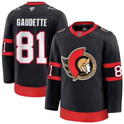 Adam Gaudette Ottawa Senators 2025 Premium Home Jersey - Black