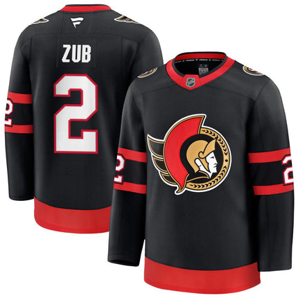 Artem Zub Ottawa Senators 2025 Premium Home Jersey - Black