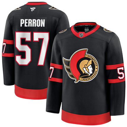 David Perron Ottawa Senators 2025 Premium Home Jersey - Black