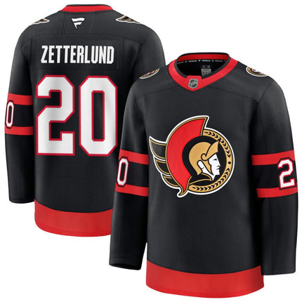 Fabian Zetterlund Ottawa Senators 2025 Premium Home Jersey - Black