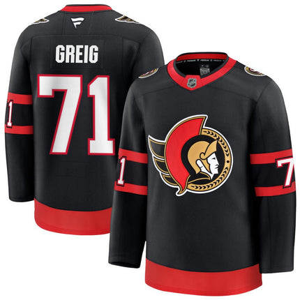 Ridly Greig Ottawa Senators 2025 Premium Home Jersey - Black