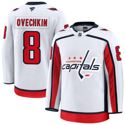 Alex Ovechkin Washington Capitals 2025 Away Premium Jersey - White